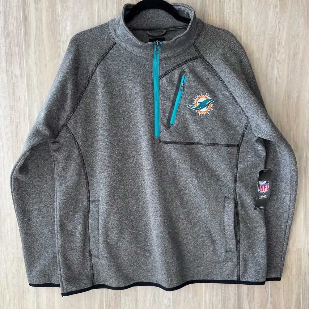 Miami Dolphins Women's sueter  Epic Quarter-Zip Top Size XL